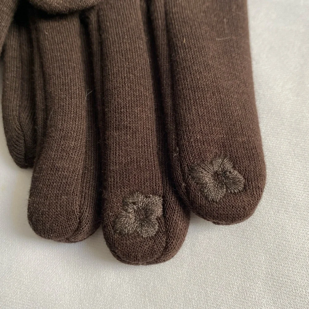 Women’s Touchscreen Thermal Gloves With Faux Fur Brown